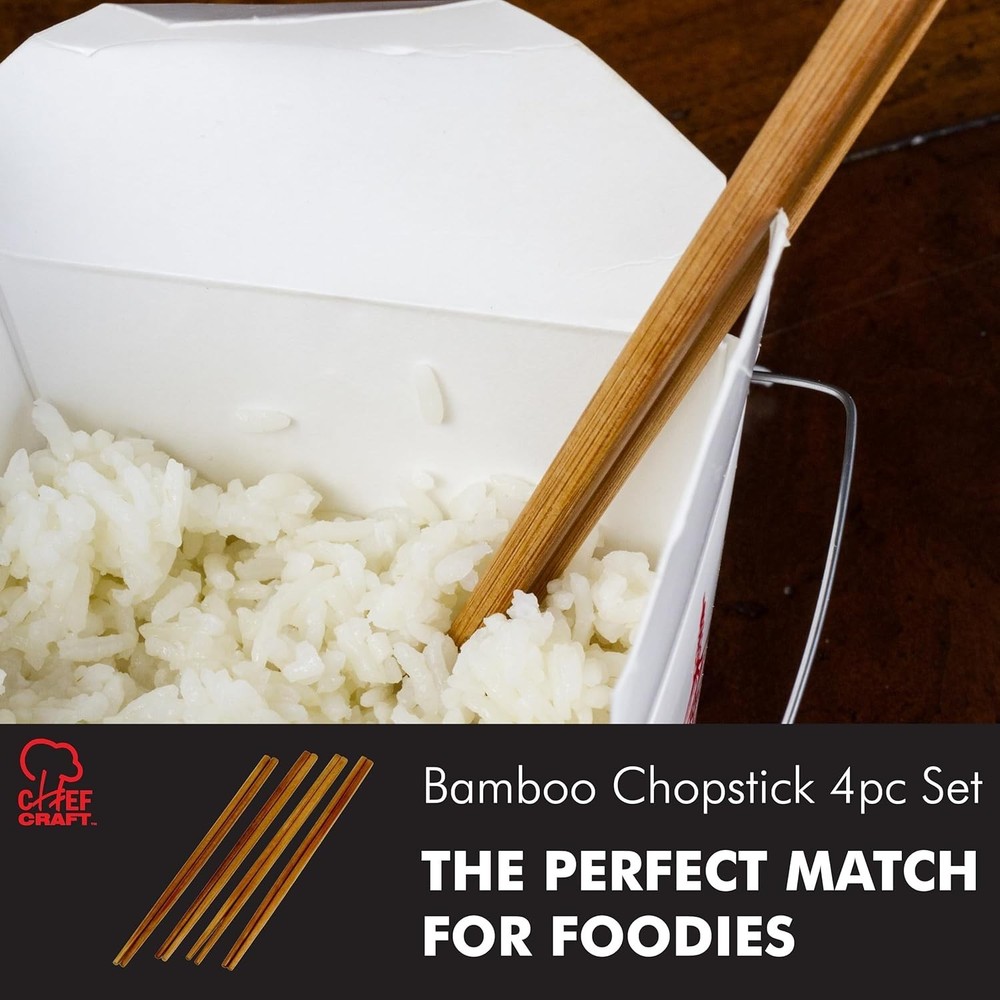 Select Bamboo Chopsticks 4 piece set, Natural