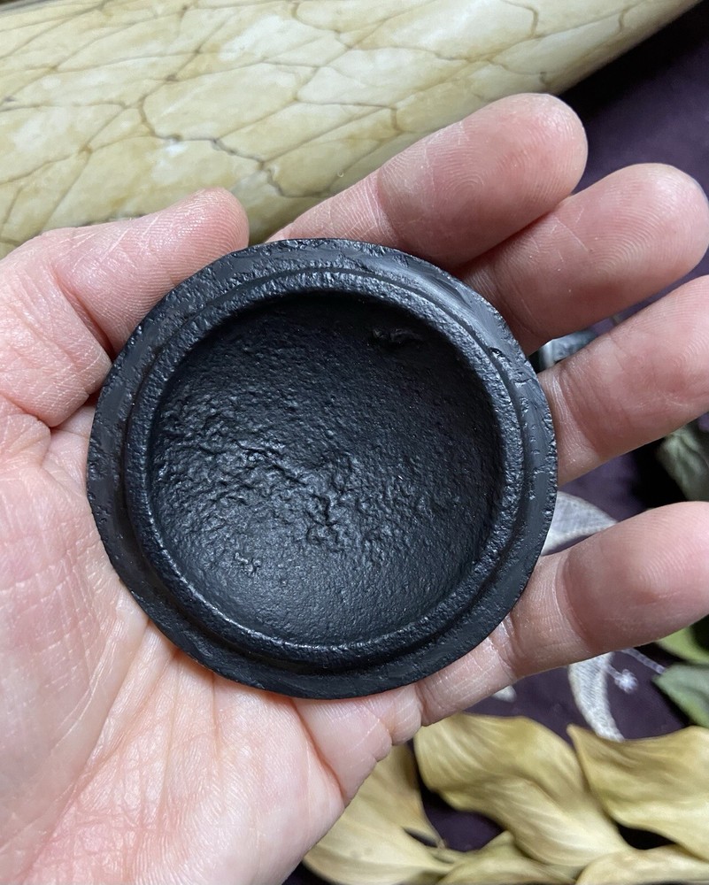 Mini Cast Iron Cauldron With Pentacle, Pagan, Witchcraft, Altar Tools, Voodoo