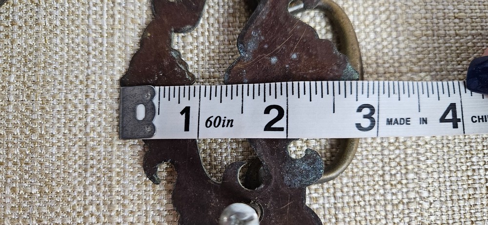 Vintage Chippendale Batwing Drawer Pulls Set 11 Brass 2 Sizes