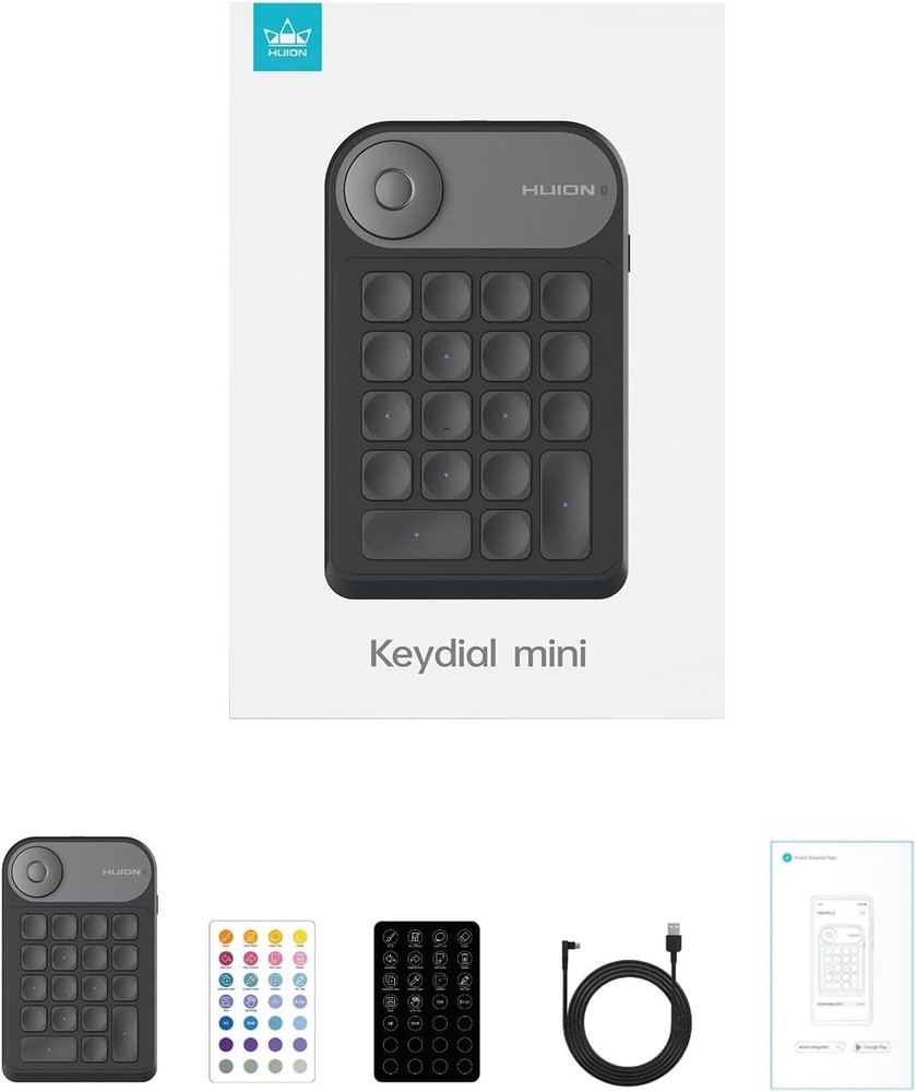 Portable Mini Bluetooth Keypad with 18 Customizable Keys - Perfect for Artists