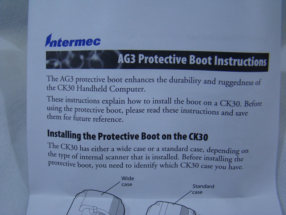 Intermec AG3 Protective Boot Kit for CK30 barcode scanner - New (261)