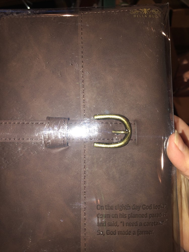 bella bug leatherette journal w/ buckle
