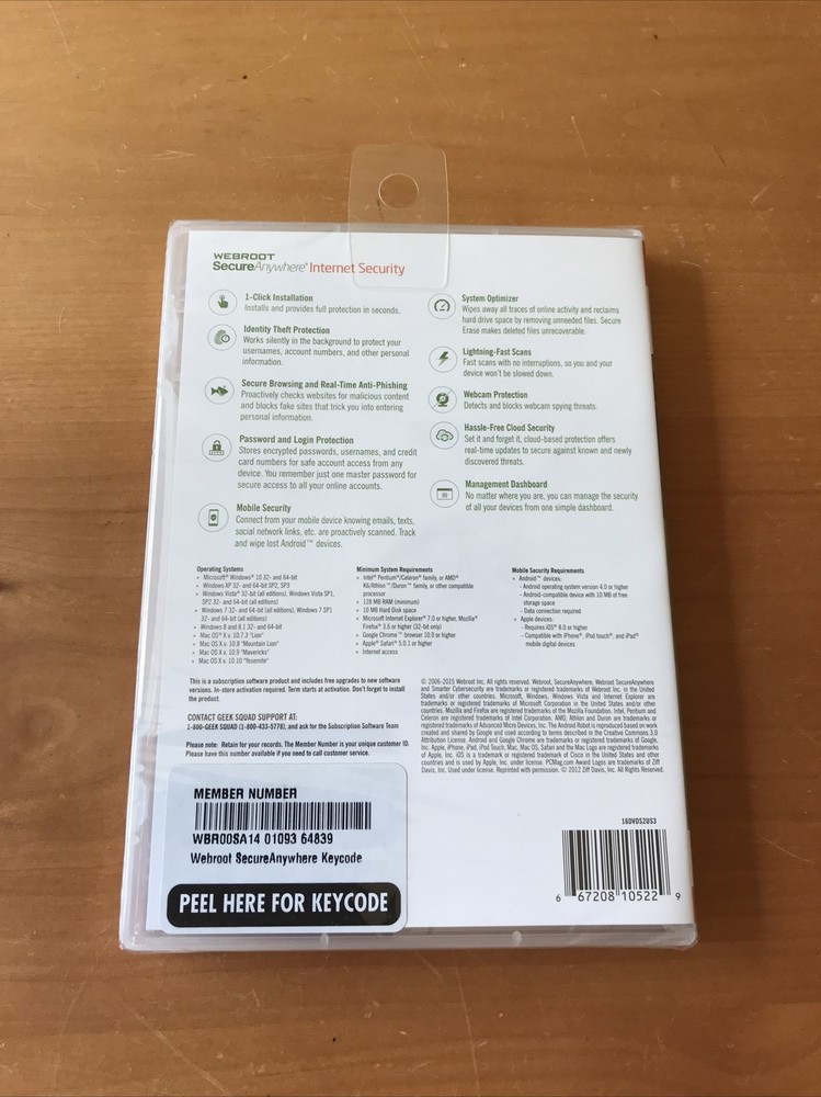 Webroot Secure Anywhere - Internal Security, Sealed