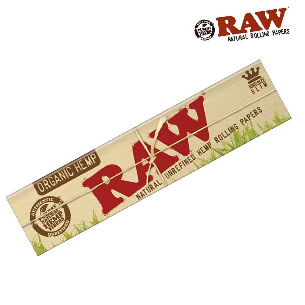 AUTHENTC Raw Organic King Size Slim Rolling Paper Full Box 50 pack, 32 Per Pack