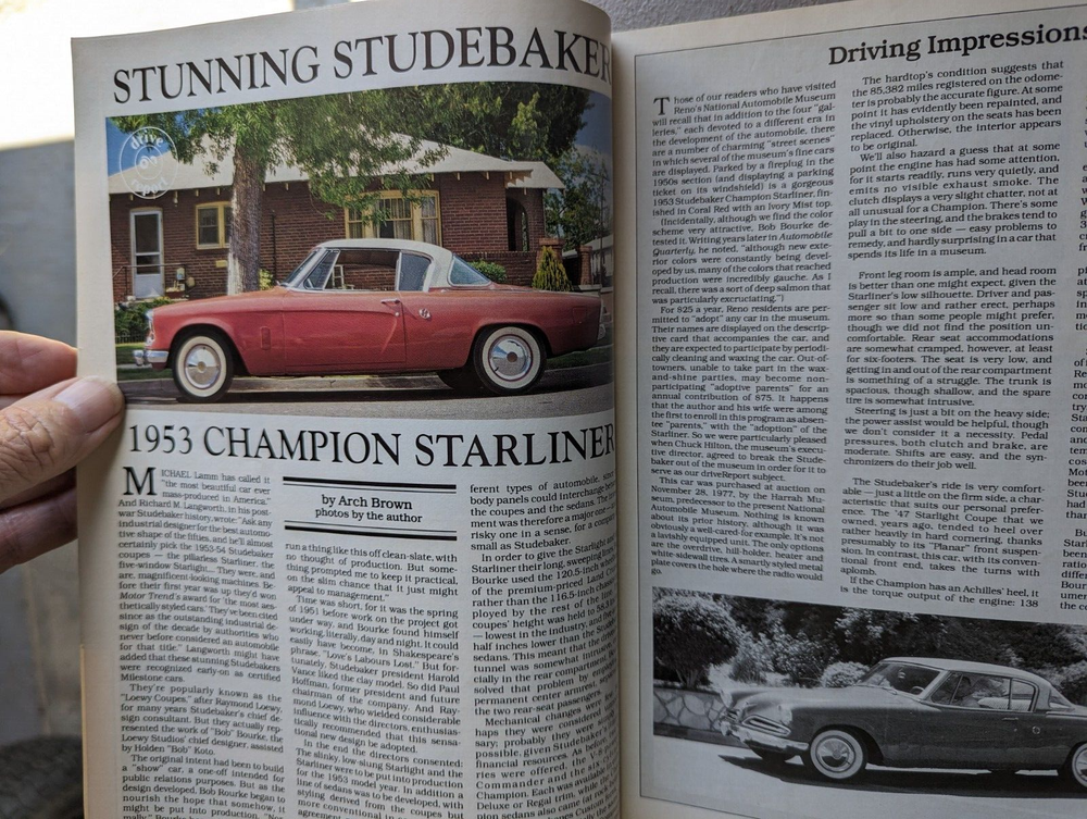 1953 Studebaker Starliner Article Special Interest Auto