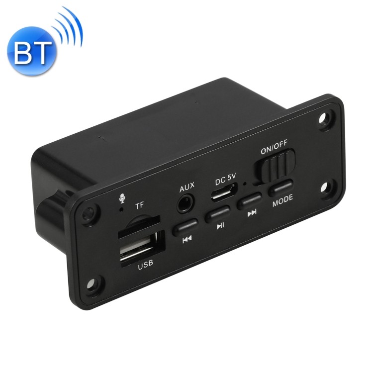 Car Audio MP3 Decoder Board, Bluetooth FM, USB/TF, 3.5mm AUX, 5V 2x3W, Recording