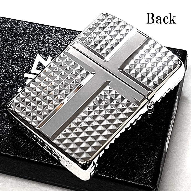 Zippo Armor Diamond Cut Engraving 4 Side Processing Mirror Finish Silver Lighter