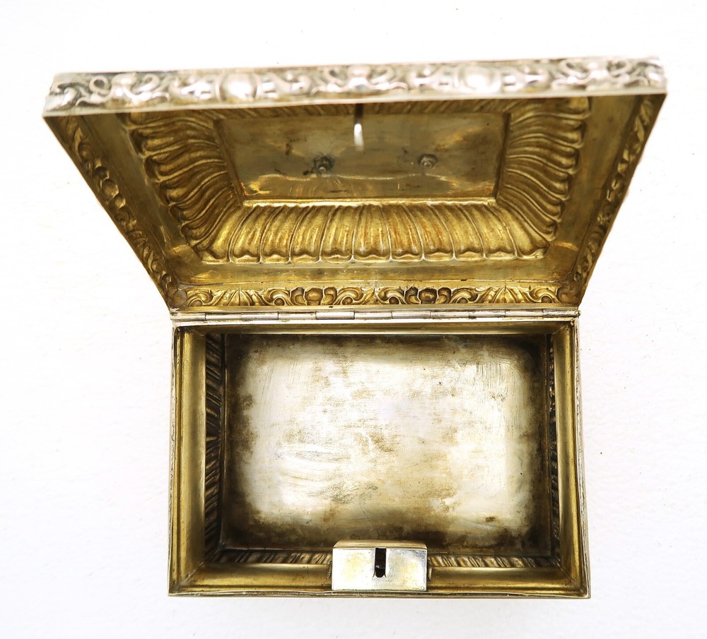 Eastern European or Polish Solid Silver Sugar Etrog Citron Lock Box