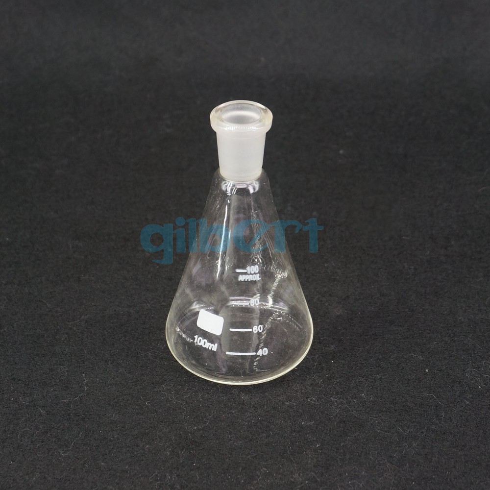 100ml 14/23 Borosilicate Glass Conical Flask Erlenmeyer Graduated Lab