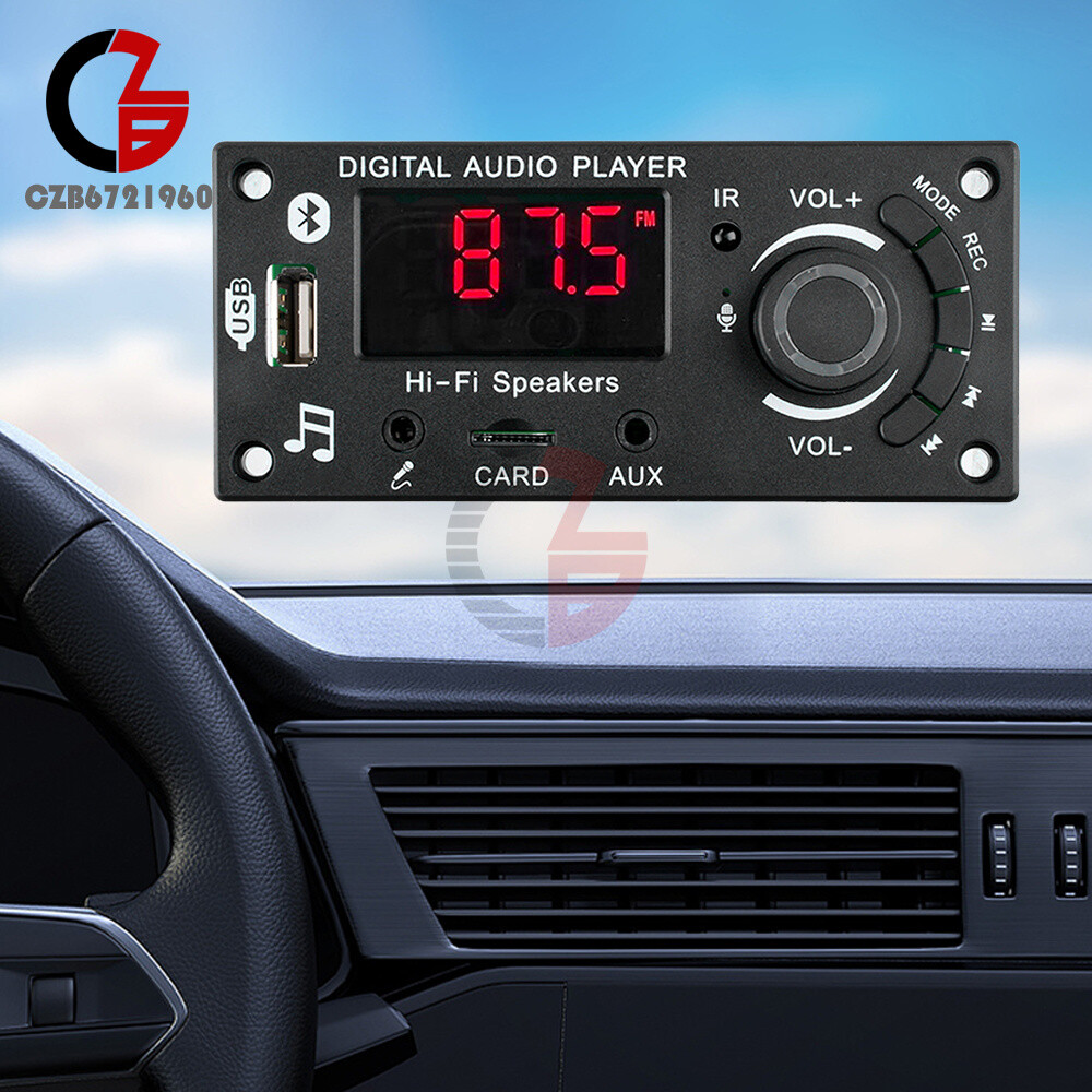 DC5-25V MP3 Decoder Board 2*50W Bluetooth Car Audio Player USB TF FM FM Radio