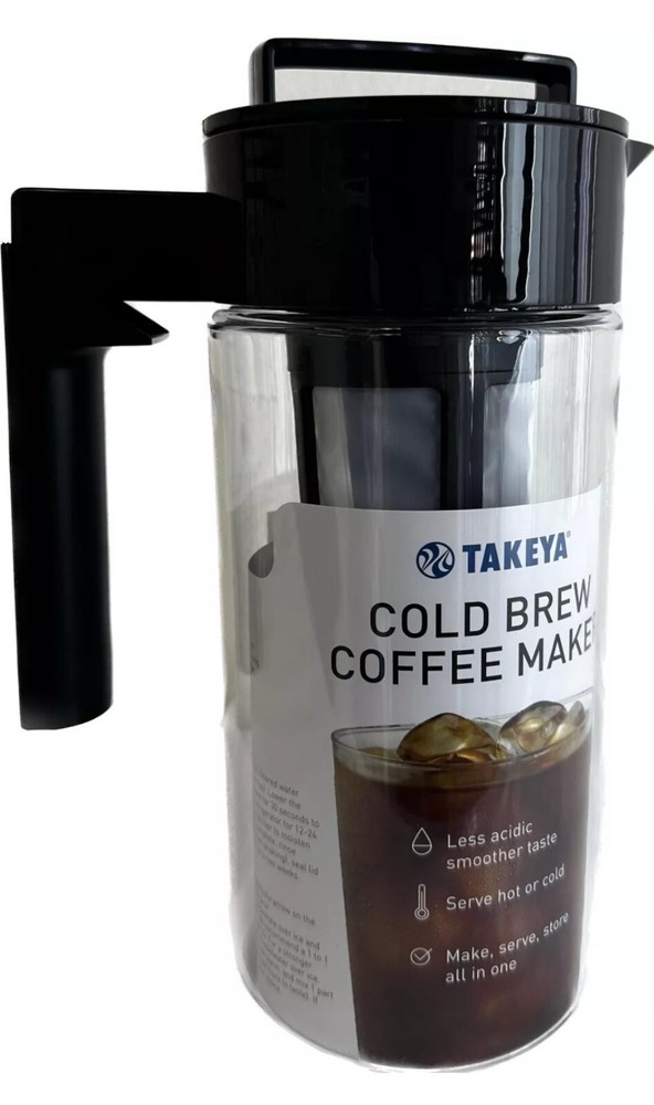 Takeya 1 Quart Deluxe Cold Brew Coffee Maker Black New No Box