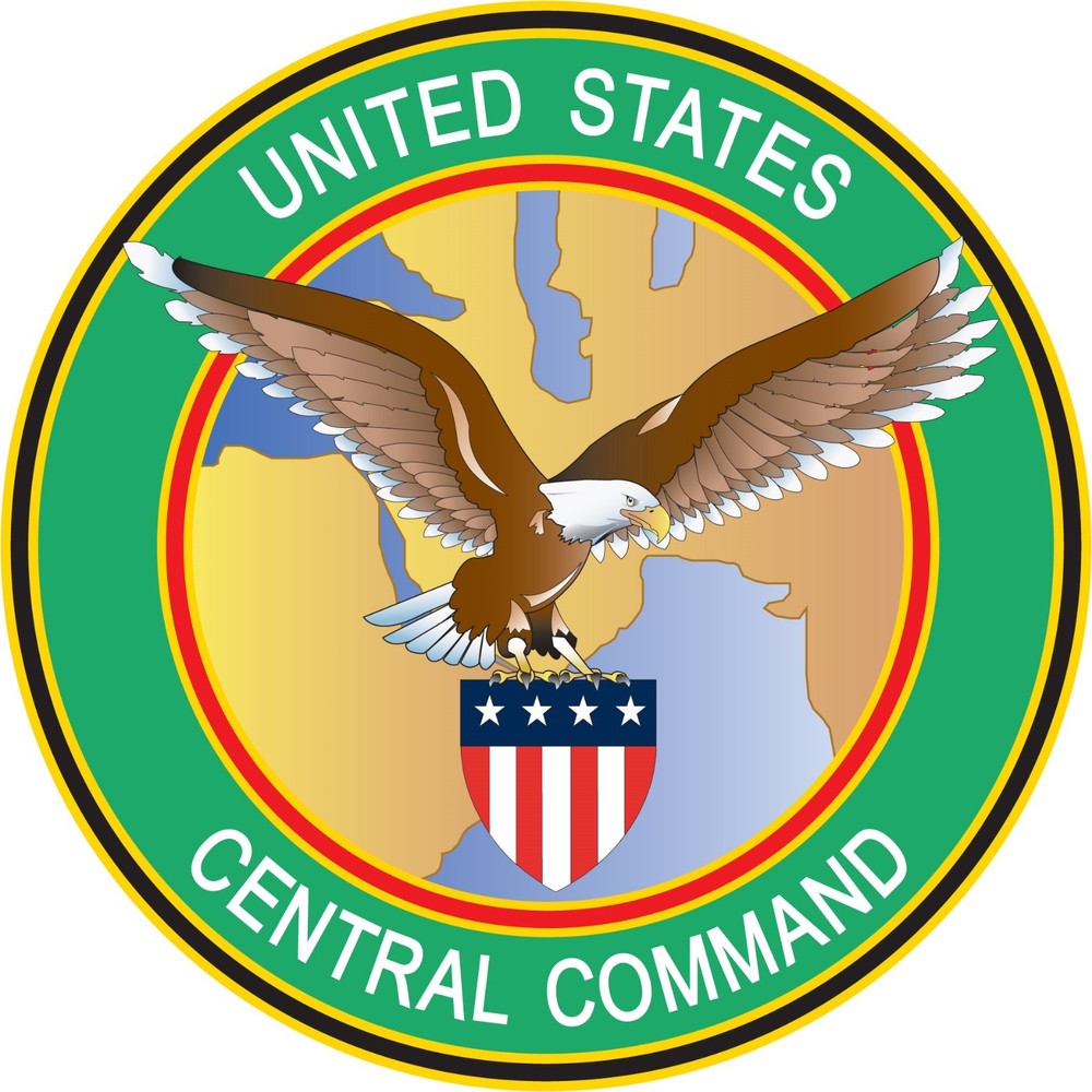 US CENTCOM 4" x 4" Square overall decal. Window /Bumper Sticker.