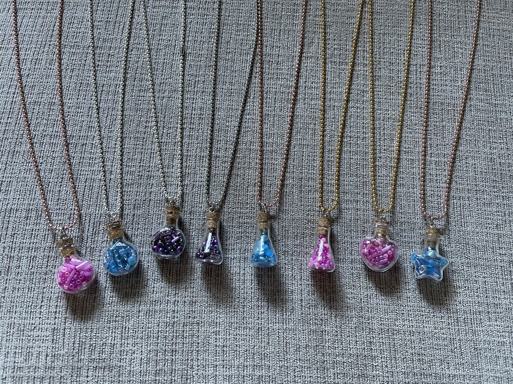 Handmade Spell Jar Bead Necklaces New