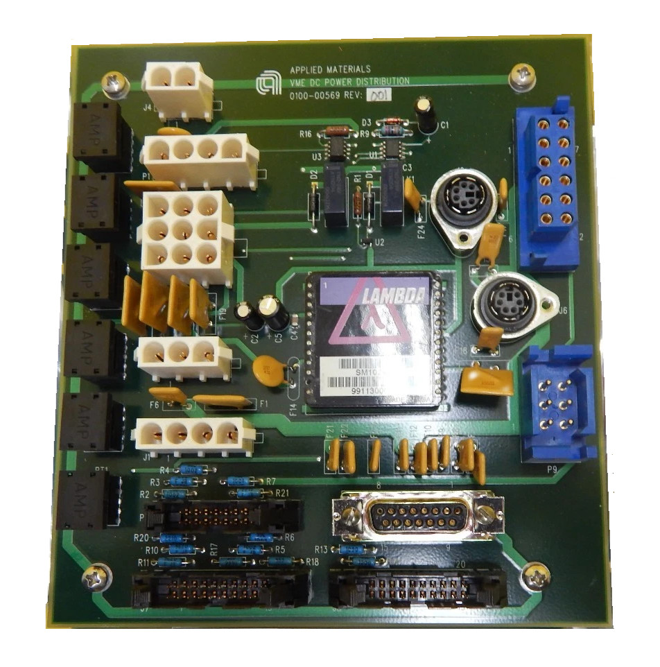 AMAT Applied Materials 0100-00569 VME DC Power Distribution PCB Working