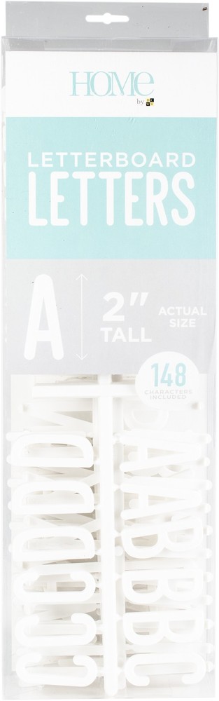 DCWV Letterboard Letters & Characters 2" 148/Pkg-White