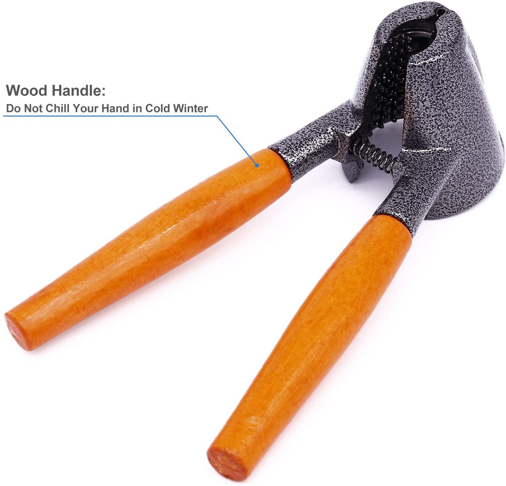 Heavy Duty Nutcracker Pecan Walnut Plier Opener Tool with Wood Handle