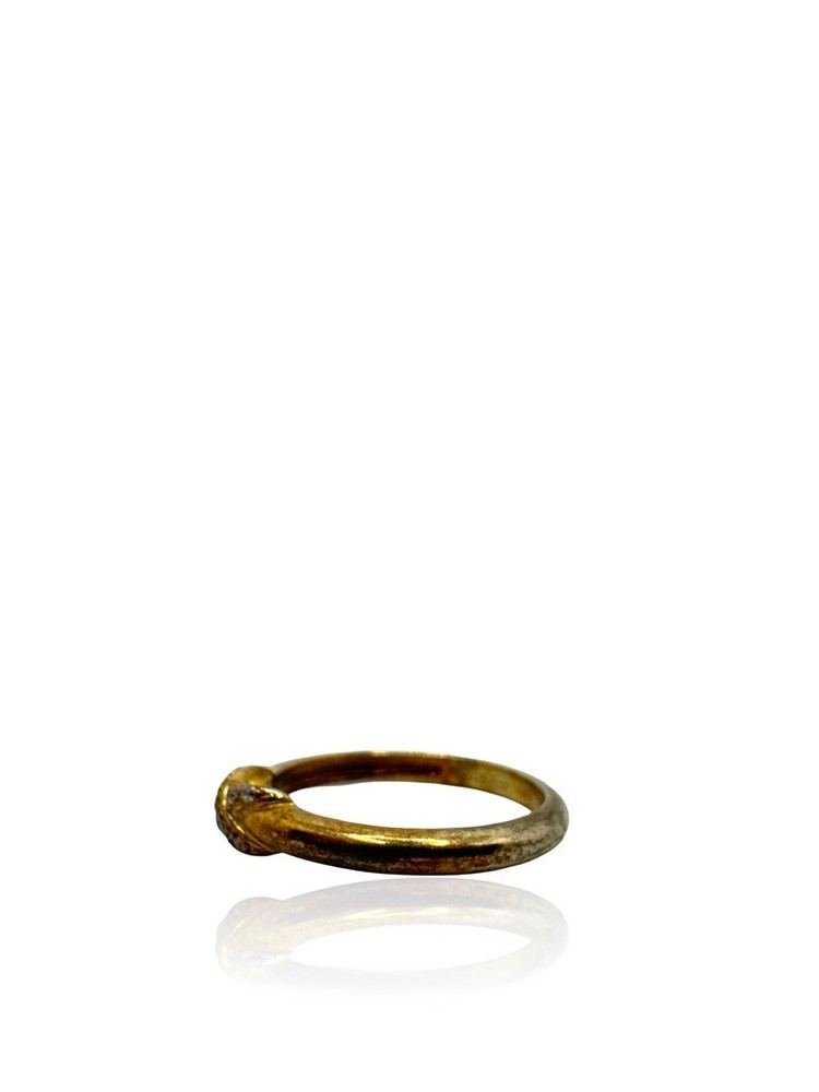 925 Silver Ring Original Design Gold Silver Ring Size 51 16,2 mm Ø