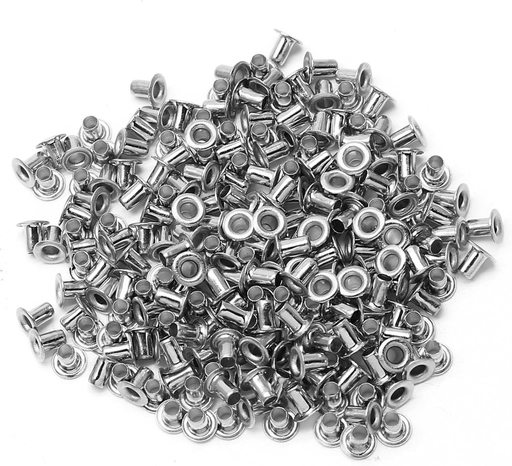 2MM Tiny Grommets Eyelets 200 Pcs, Self Backing Eyelets for Bead Cores, Clothes,