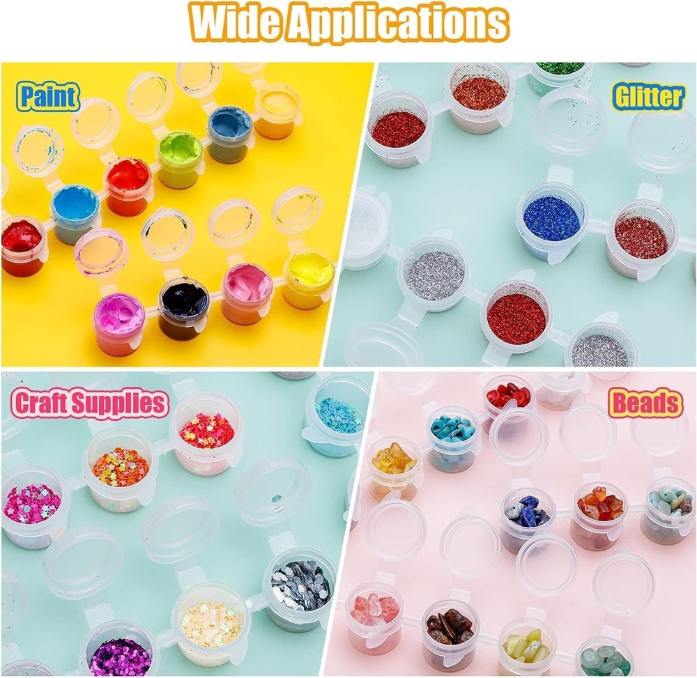150 White Glossy Paint Pot Containers