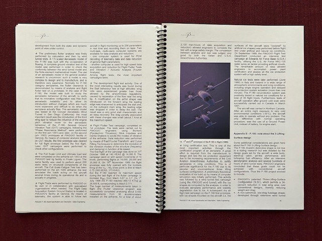 Piaggio P180 Spec and Description 2002 Spiral Brochure