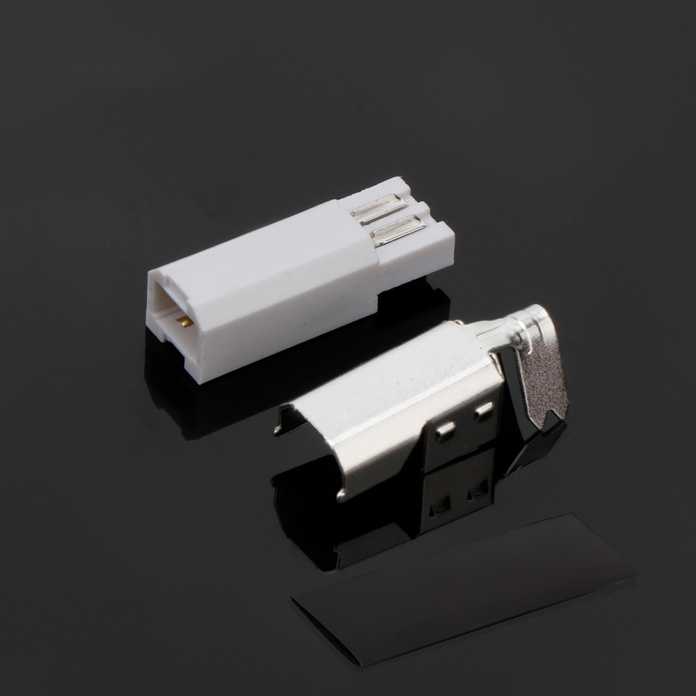 2PCS Silver Plated USB A USB B Type A Type B USB PLUG For USB Cable Date Wire