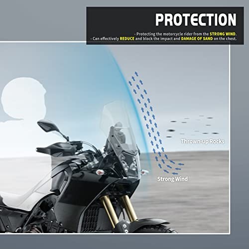 Motorcycle Front Windshield Windscreen Compatible with Yamaha Light Smoke