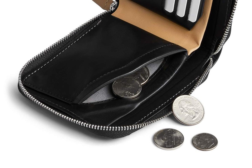 Bellroy Zip Wallet (Leather Wallet, RFID Blocking, Coin Pouch) Black