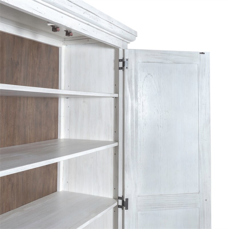 River Place Armoire in Riverstone White