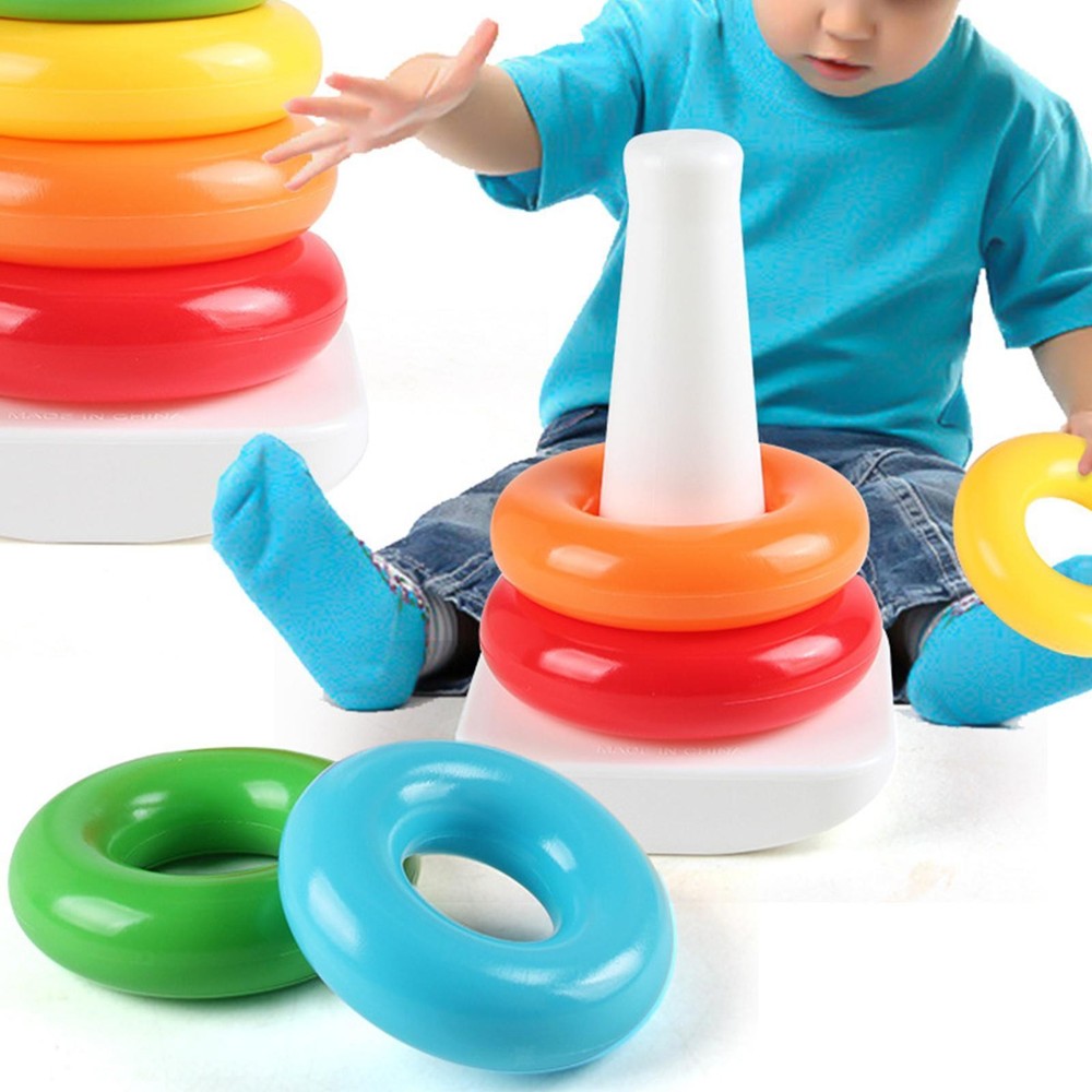 Baby Stacking Toy Rainbow Brain Development Educational Fun Interactive Stack