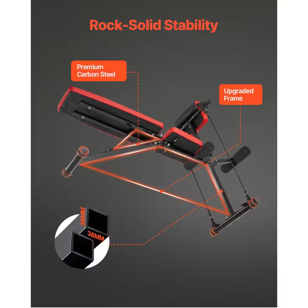 Multi-Functional Weight Bench for Full Body Workout, 770 Lbs. Adjustable and Fol
