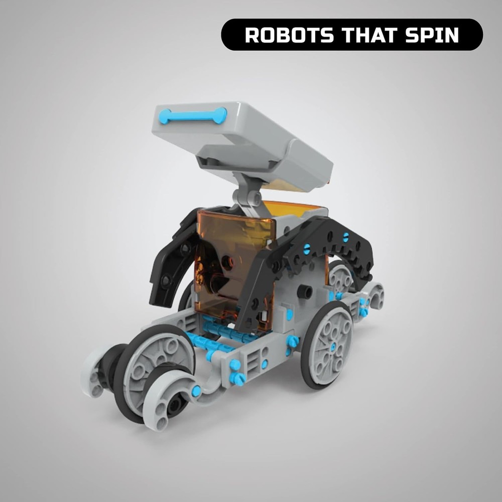 197-Piece Solar Robot Building Kit - Create 12 Unique Robots - Ideal STEM Gift!