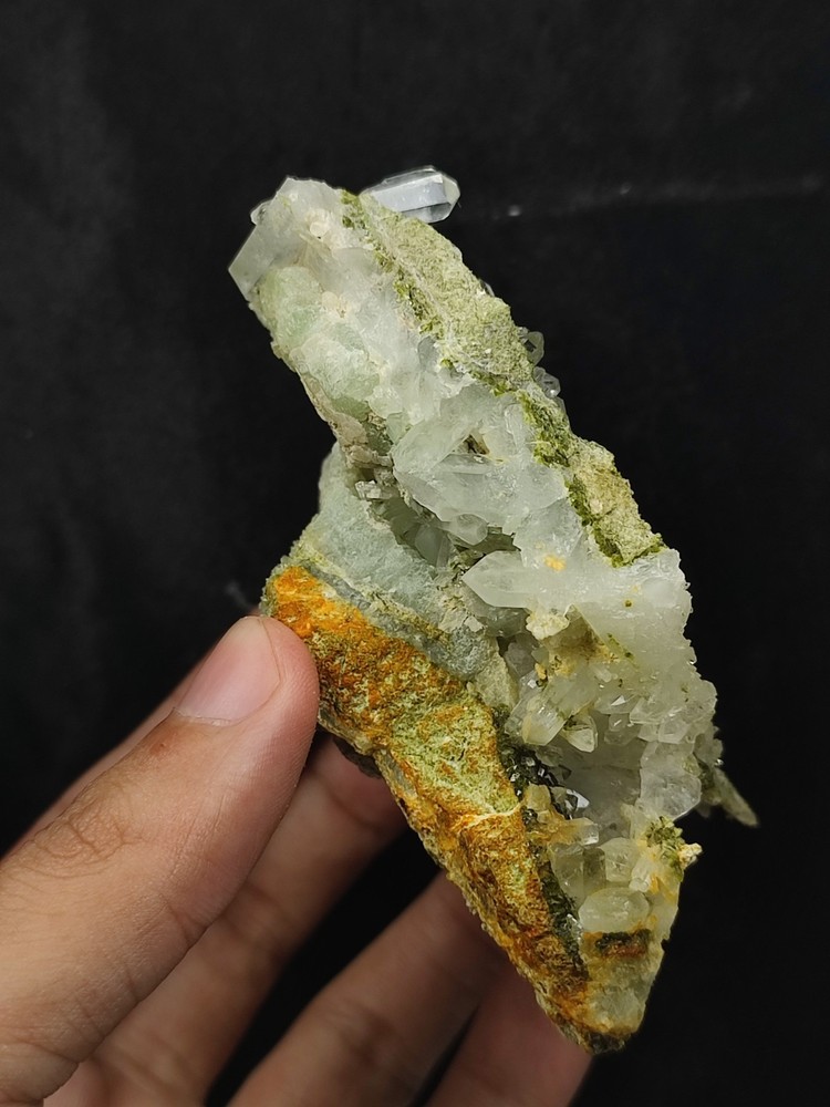 Calcite With Prehnite Nice Color & Termination-Afg.