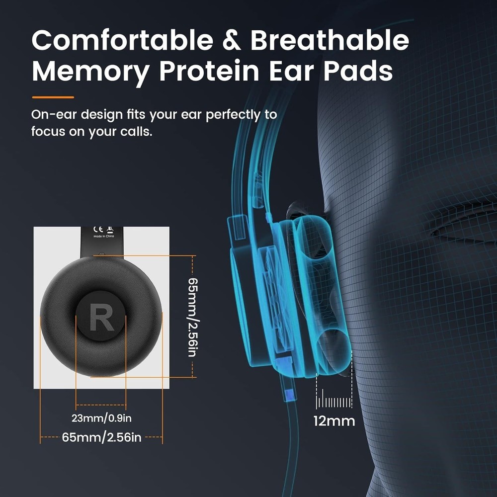 USB Headset with Microphone for PC Laptop, Wired Computer Headset Environment...