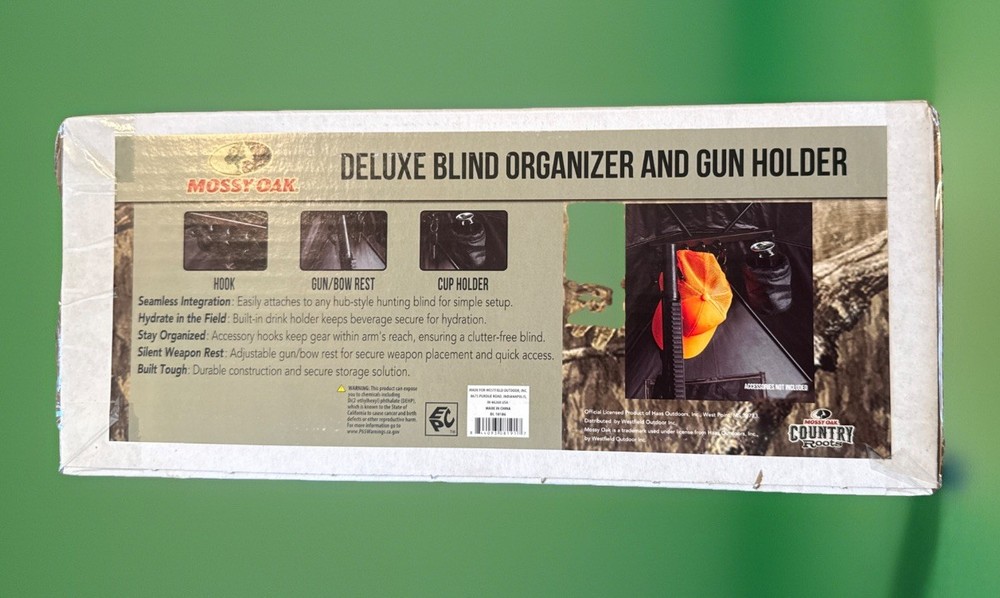 Mossy Oak Deluxe Blind Orginizer And Gun/Bow Rest