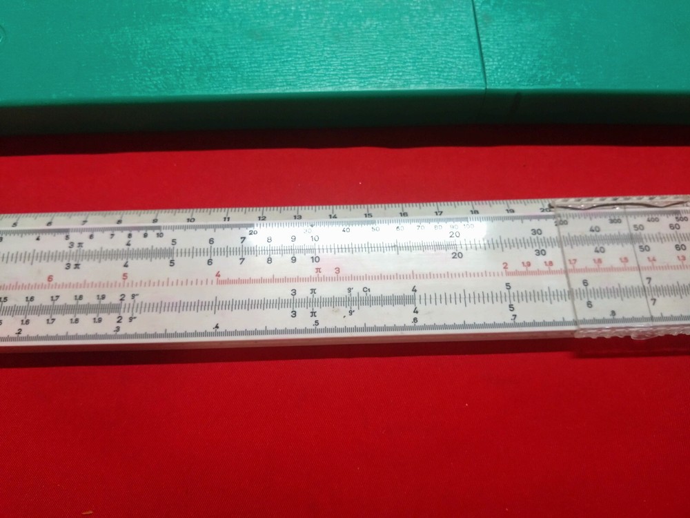 Soviet logarithmic multi ruler, slide Ruler smal made in USSR
