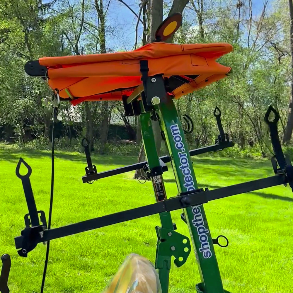 Tractor Canopy kit for ROPS, Foldable waterproof + Mounting brackets - Teal