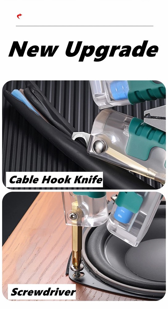 Multifunctional Foldable Wire Stripper and Crimping Pliers