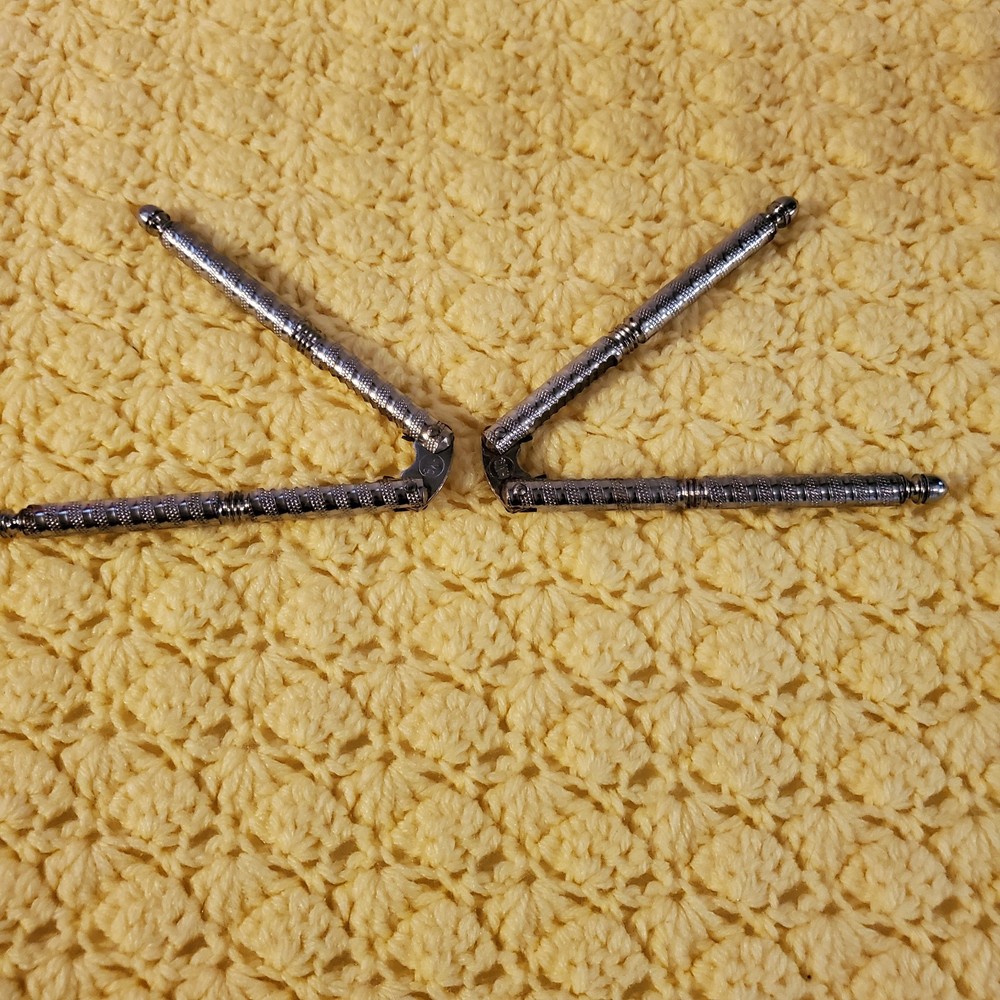 Nutcracker Vintage Silver Metal Handheld Nutcracker Nut Cracker Tools Set of 2