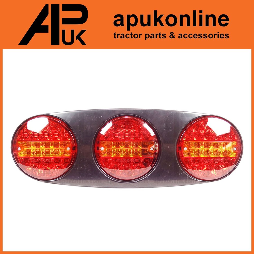 Universal 12V LED Trio Rear Side Brake Tail combination Light Lamp 4 function