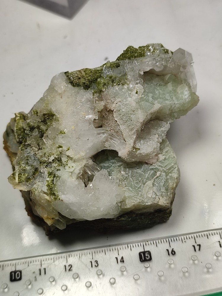 Calcite With Prehnite Nice Color & Termination-Afg.