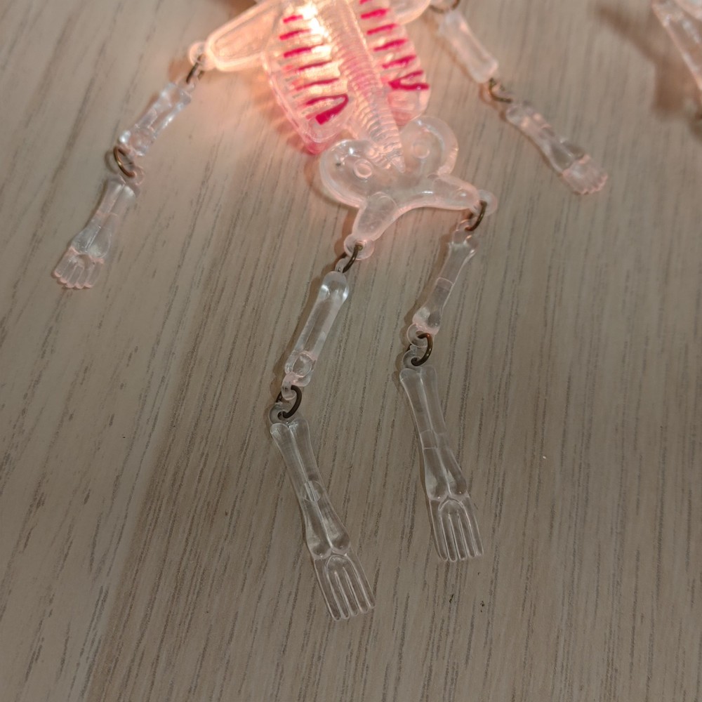 Articulated Skeleton Halloween Light String Clear 10 Lights Indoor