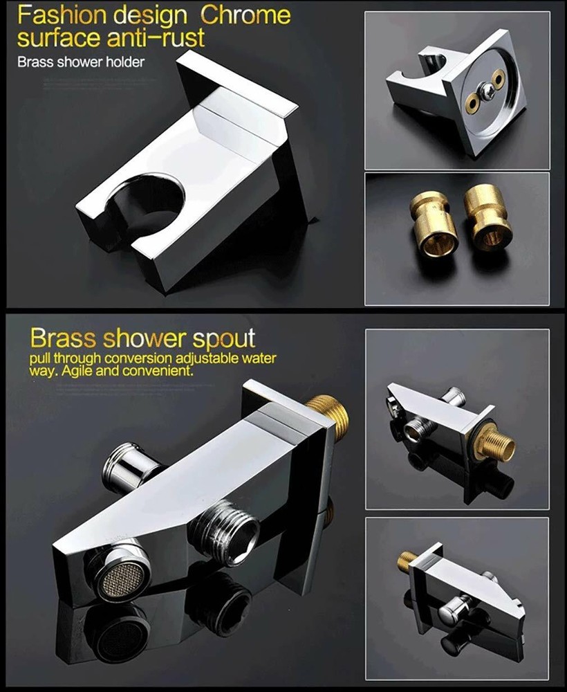 High-pressure water saving Best 15"x28" Rectangle Rainfall Multi-Function Shower