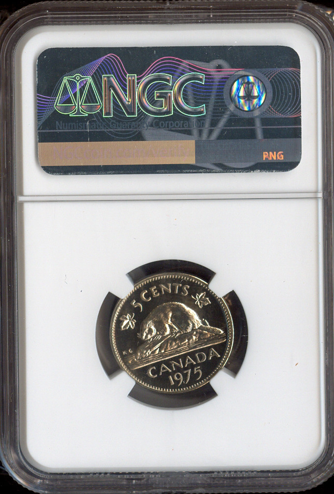 1975 Canada 5 Cents 5C NGC MS68 MAC - Quality