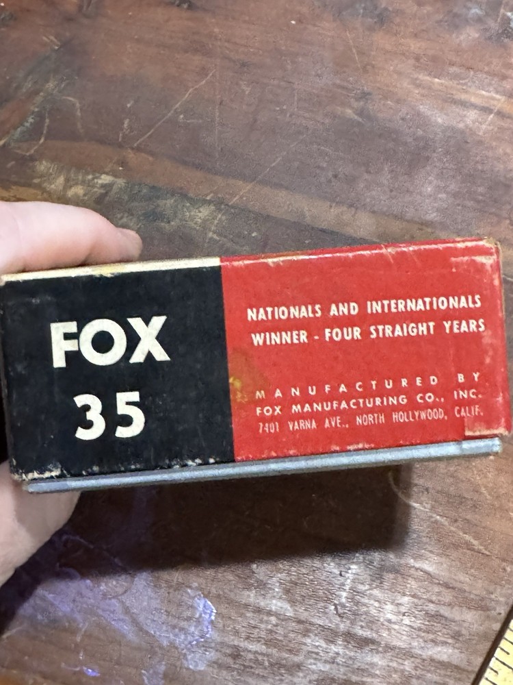 VTG Fox .35 Model Airplane Engine Box ONLY Original Packaging Control Line USA