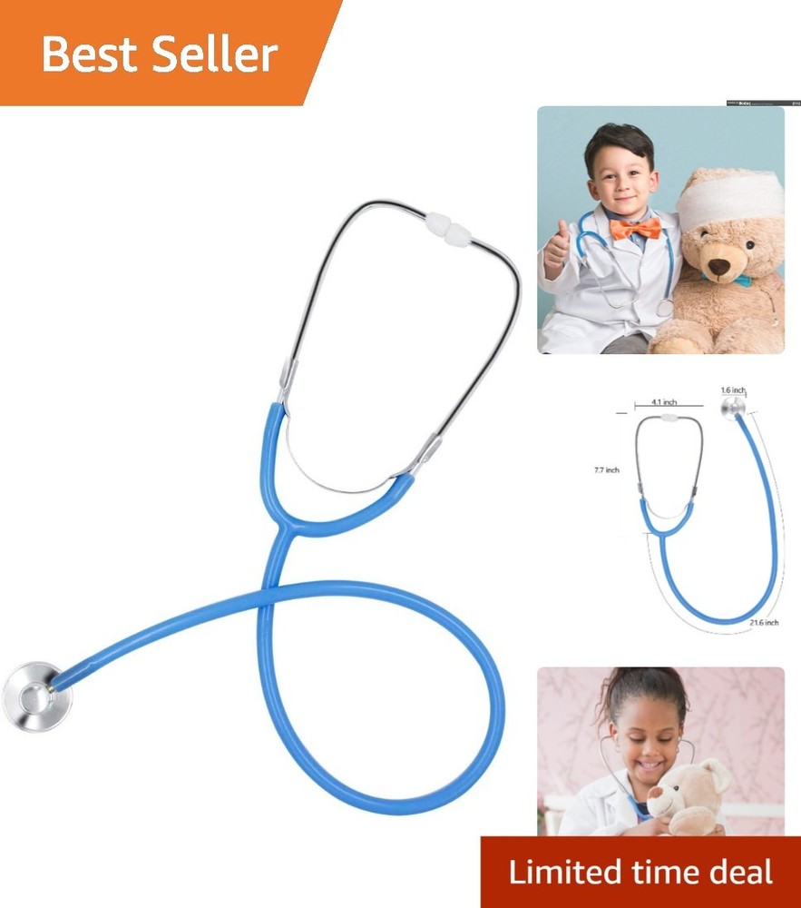 Interactive Kids Stethoscope - Blue Doctor Game Accessory for Imaginative Play