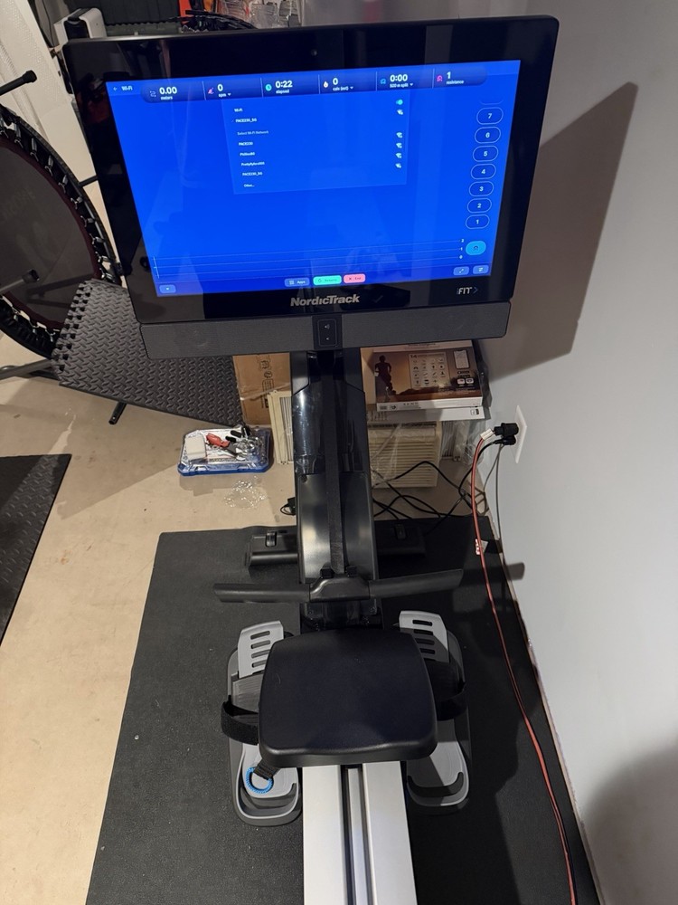 NordicTrack NTRW19423.0 Rowing Machine Touchscreen LCD Display Black Silver