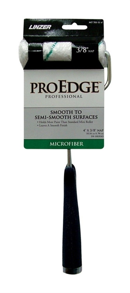 Linzer MT701-11 4 Threaded Handle Microfiber Cloth Mini Roller 4 x 3/8 Nap in.