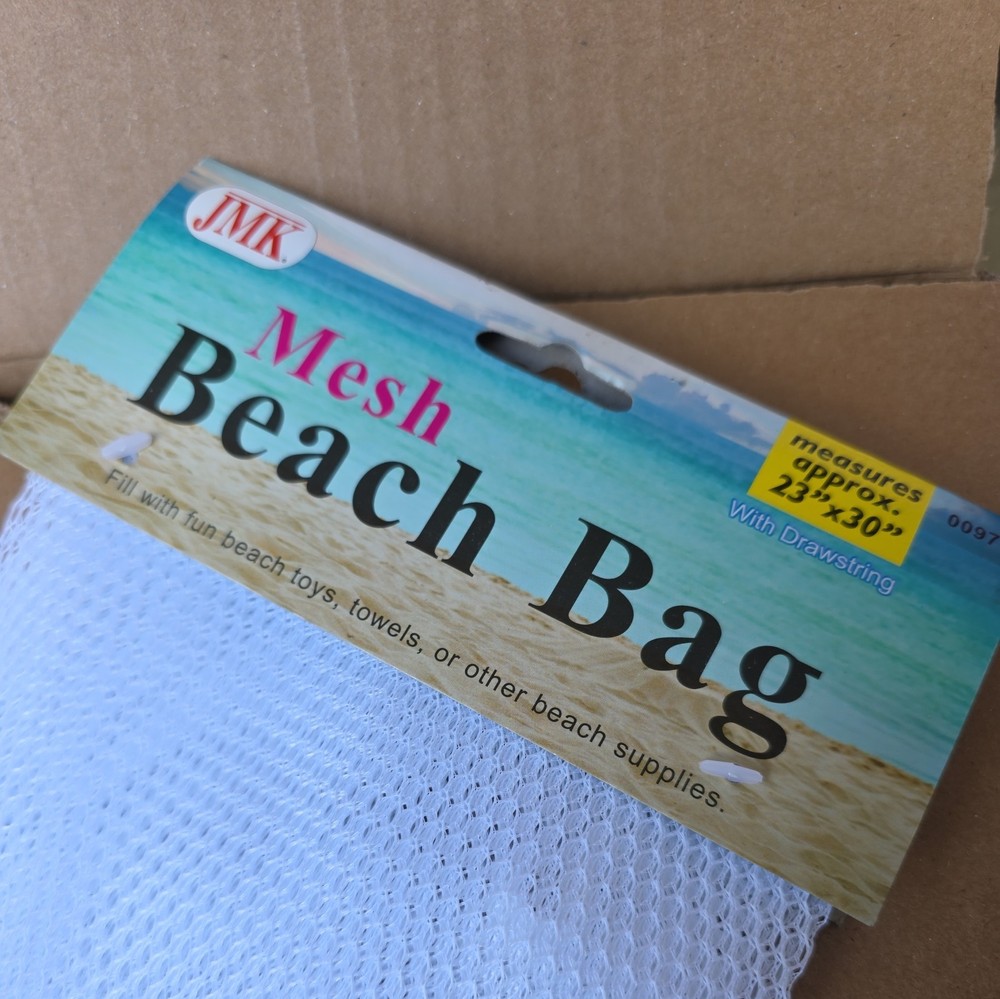 Mesh Drawstring Beach Bag 23 X 30