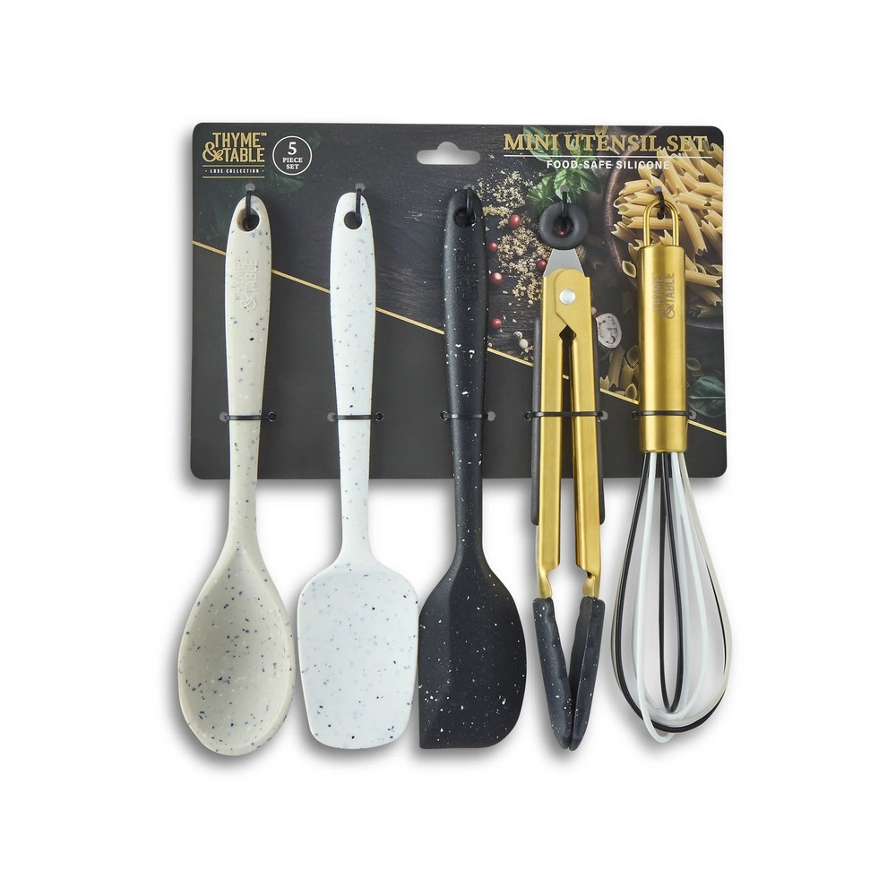 Thyme & Table 5-Piece Silicone Mini Kitchen Utensil Set