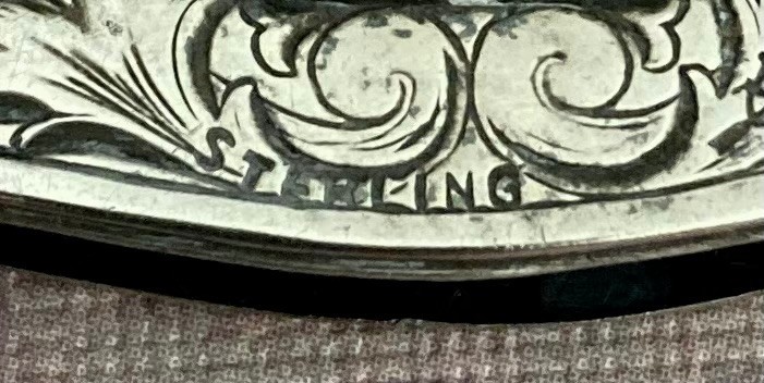 Webster Sterling Tatting Shuttle Leaf/Scroll Design, Antique